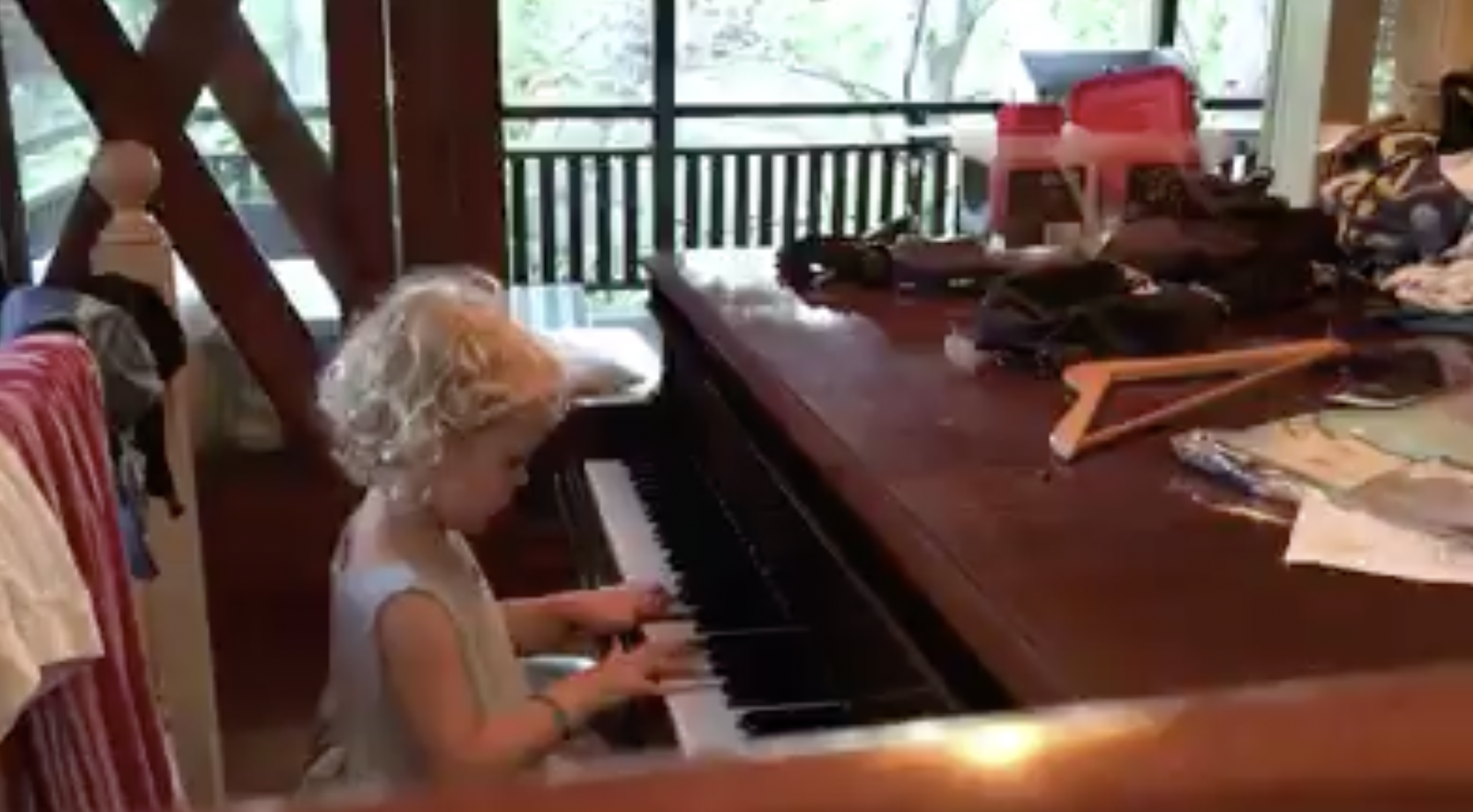 Charlotte's First Song on a Piano